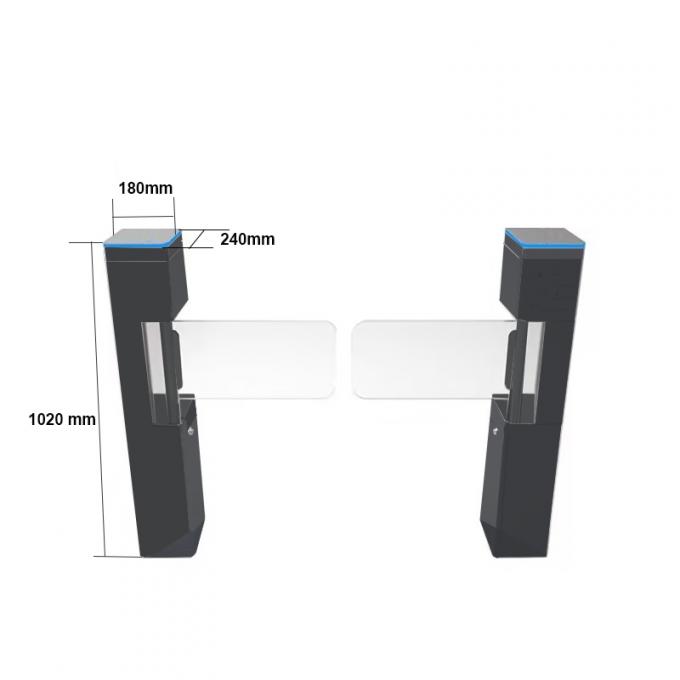AG-PX78241802 Compact Lightweight Swing Barrier Gate With Self Locking ...