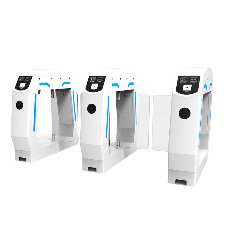 White Swing Barrier Gate Turnstile Optical Type 35 Person /Min For Office School Airport